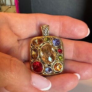 Brighton Multicolor Gemstone Jewelry Set - pendant with matching earrings